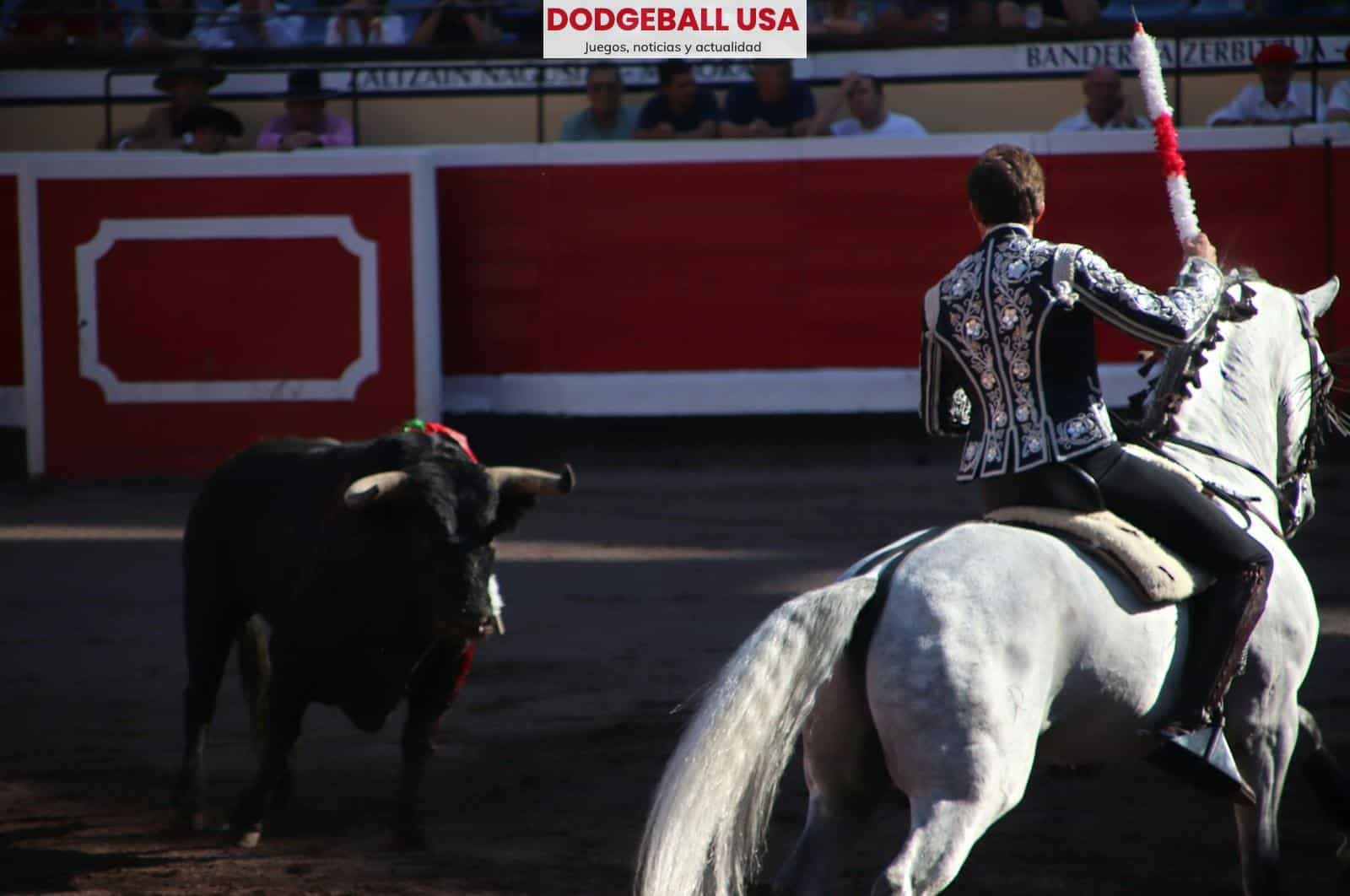man in black and white long sleeve shirt riding white horse