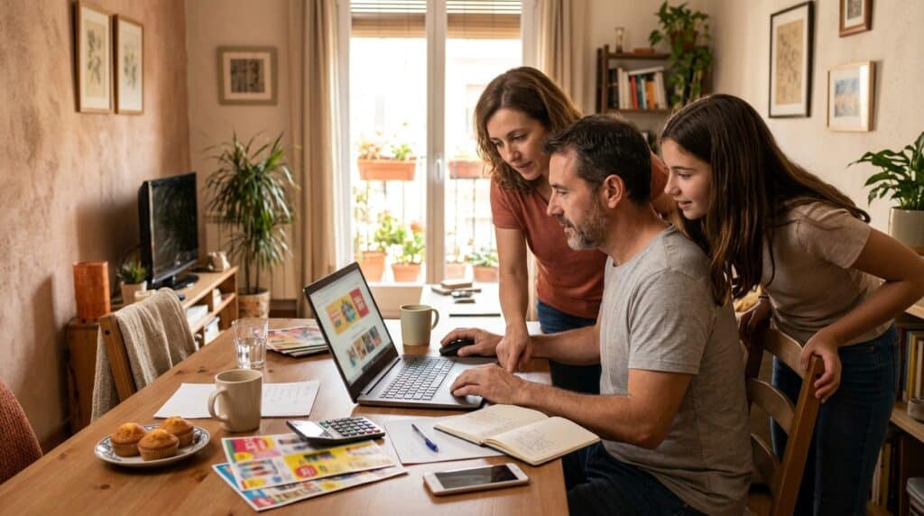 Familia planificando compras del Black Friday 2026