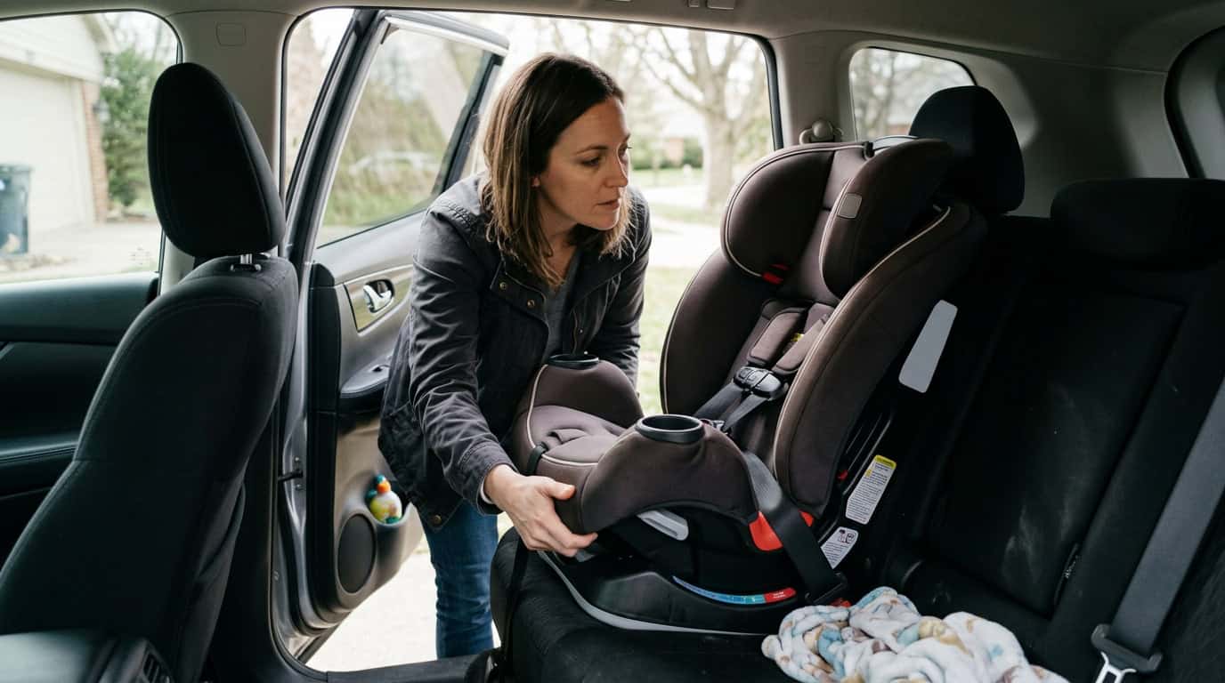 Revisión de una silla infantil instalada en un coche